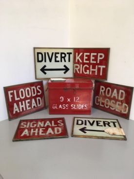 Glass Road Signs