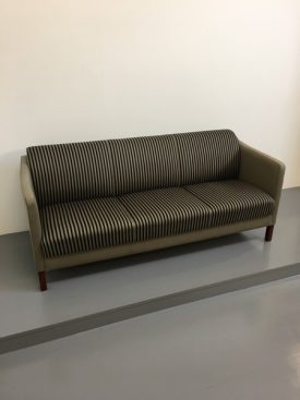 Black & Olive Striped Sofa