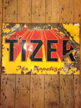 Enameled Steel Tizer sign