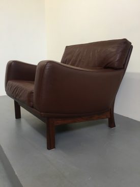 Danish leather arm chair
