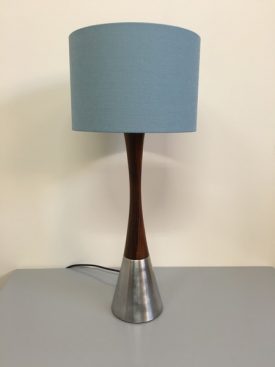 Rosewood and Aluminum Table lamp