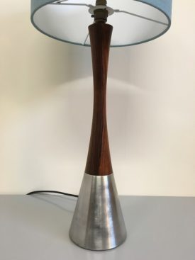 Rosewood and Aluminum Table lamp
