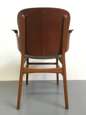 Hans Olsen teak ply shell chair