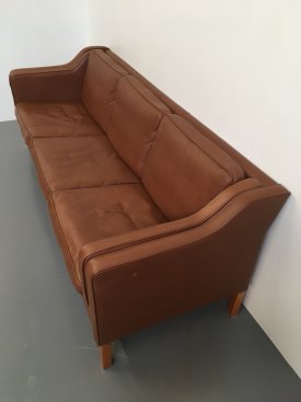 Danish Cognac 3 seat sofa