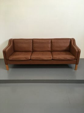 Danish Cognac 3 seat sofa