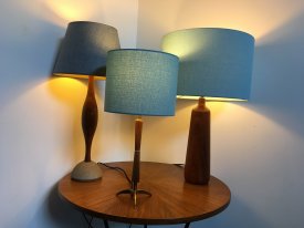 Teak and Brass Table lamp