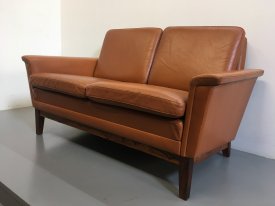 Cognac Leather Sofa