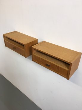 Pair of Oak Wall Drawers