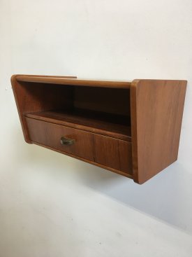 Teak Wall Pocket with Drawer