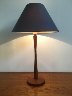 Teak & Brass Table Lamp