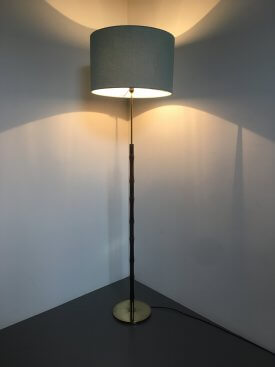 Rosewood & Brass Standard Lamp