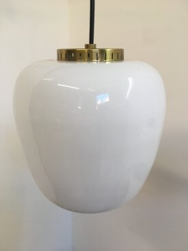 Opaline and Brass Pendants