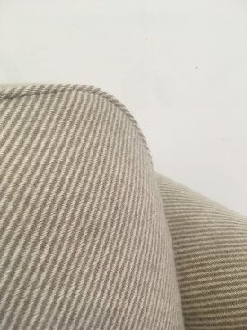 Danish Striped Beige Armchair
