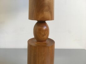 Danish Turned Sculptural Lamp