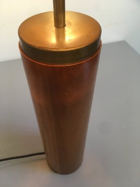 Teak & Brass Table Lamp
