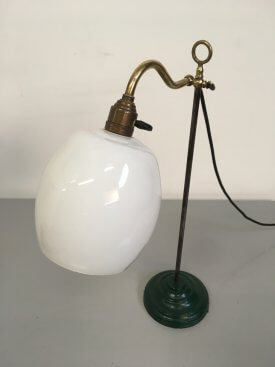 French Opaline Table Lamp