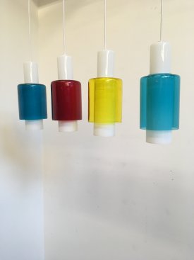 Louis Poulsen Coloured Glass Pendants