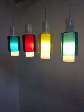 Louis Poulsen Coloured Glass Pendants