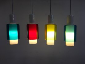 Louis Poulsen Coloured Glass Pendants