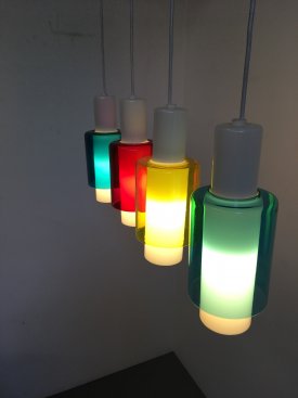 Louis Poulsen Coloured Glass Pendants