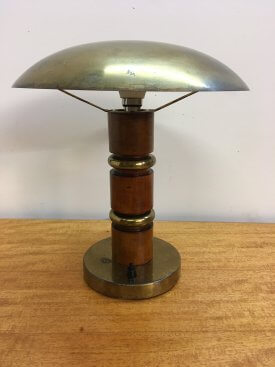 Walnut & Brass Table Lamp