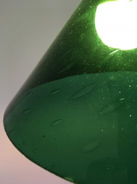 French Green Glass Pendant