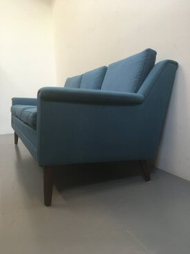 Danish Blue Wool Sofa