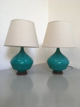 Turquoise waisted Lamps