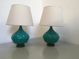 Turquoise waisted Lamps