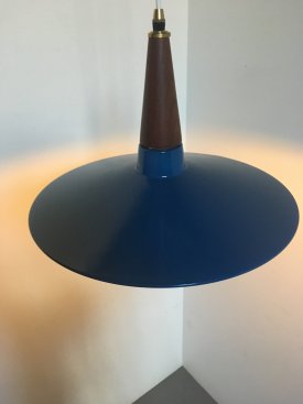 Danish Blue & Teak Pendant