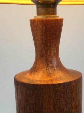Small Teak Bottle Lamp