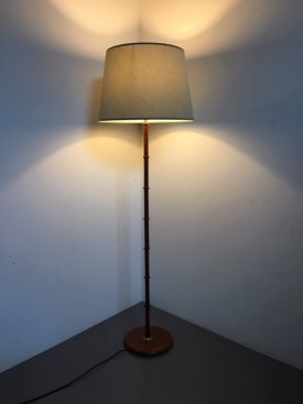 Teak Ringed Standard Lamp