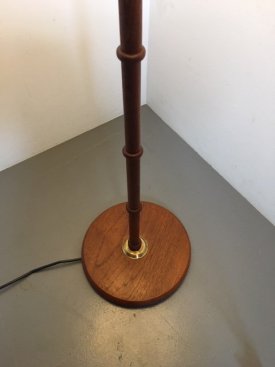 Teak Ringed Standard Lamp
