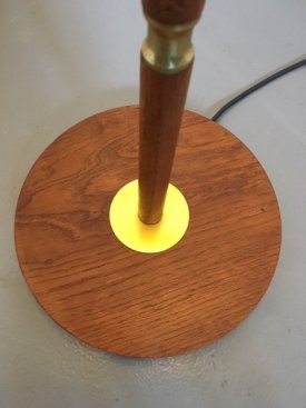 Teak & Brass Spacer Standard Lamp