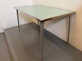 French Green Glass Table