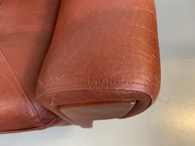 Danish Burgundy Leather Armchairs