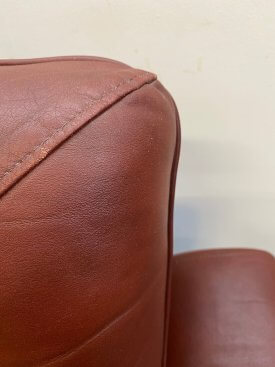 Danish Burgundy Leather Armchairs