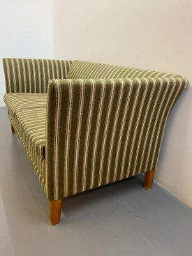 Green Striped Danish Sofa