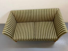 Green Striped Danish Sofa