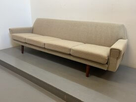 Danish 4 Seat Wool Sofa