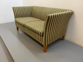 Green Striped Danish Sofa