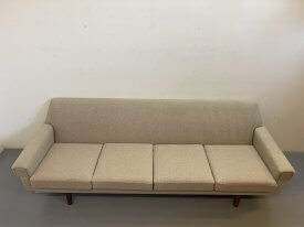 Danish 4 Seat Wool Sofa