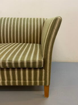 Green Striped Danish Sofa