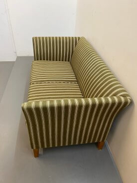 Green Striped Danish Sofa
