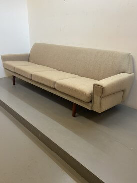 Danish 4 Seat Wool Sofa