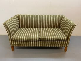 Green Striped Danish Sofa