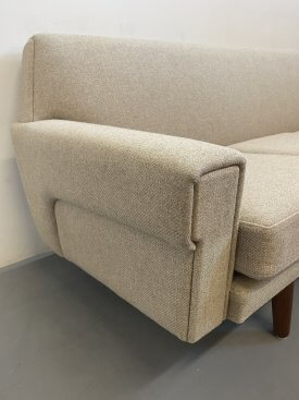 Danish 4 Seat Wool Sofa