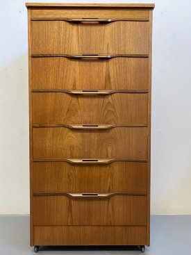 Tall Teak British Chest