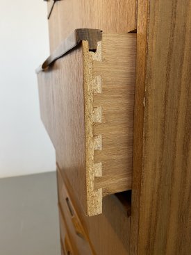 Tall Teak British Chest