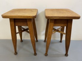 1940’s Solid Oak Stools